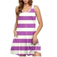 thumbnail image 5 of hotojiny Women's Summer Sundress Casual Sleeveless Crewneck Beach Dresses with Pockets Fashion Soft Striped Dress, 5 of 5