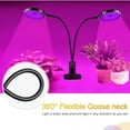 thumbnail image 4 of Lámpara UV de espectro completo para cultivo de plantas con 2 brazos flexibles, 30 w, temporizador, 5 niveles de intensidad, 78 LED, cabeza redonda, 4 of 5