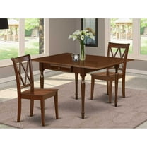 East West Furniture Dining Room Set Mahogany, MZCL3-MAH-W