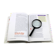 Magnifying Glass 4X, Crystal Clear 3" Lens Handheld 6 Inch Length Magnifier for Book, Maps, Classroom Science, Insect & Hobby, Seniors and Kids Unisex Adult