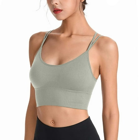 

QWERTYU Bras for Women Bralette Wireless Bandeau Bra Cami Strap Bralette Mint Green 2XL