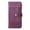 Purple, variant on Wallet Case for iPhone 13, PU Leather RFID Blocking Card Slots Zipper Pocket Magnetic Buckle Kickstand Shoulder Strap & Wrist Strap Rugged Phone Cover for iPhone 13, Black
