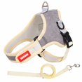 thumbnail image 1 of New Design Suede Dog Harness With Leash Puppy Adjustable Reflective Vest Cat Pet Harness For Small Medium Dogs Walk Lead Leashes, 1 of 5