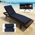thumbnail image 6 of YEERSWAG 80x26x3 Inch Outdoor Patio Chair Cushion Recliner Cushion Chaise Lounge Cushion Non Slip Waterproof Beach Garden Furniture Cushion with Ties, 6 of 8