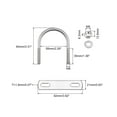 thumbnail image 2 of Unique Bargains Rond U-Bolts 2 Ensembles 58mm (2,28 ') Largeur Intérieure 84mm Longueur M8 304 Acier Inoxydable avec Rondelles et Plaques à Écrous, 2 of 5