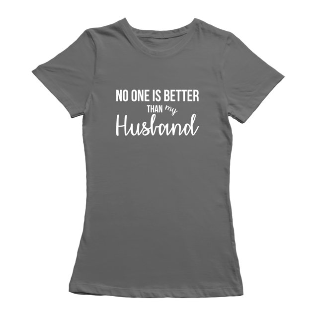 T-shirt Graphique pour Femmes "Spouses Day No One Is Better Than My Mari" Charbon