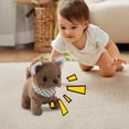 thumbnail image 5 of Walking Plush Dog Toy Electronic Pet with Realistic Motion Sound and Light Effects, Soft Plush Interactive Companion, 6.7x6.3x3.5 Inch Portable Novelty Gift for Animal Lovers, Brown, 5 of 9