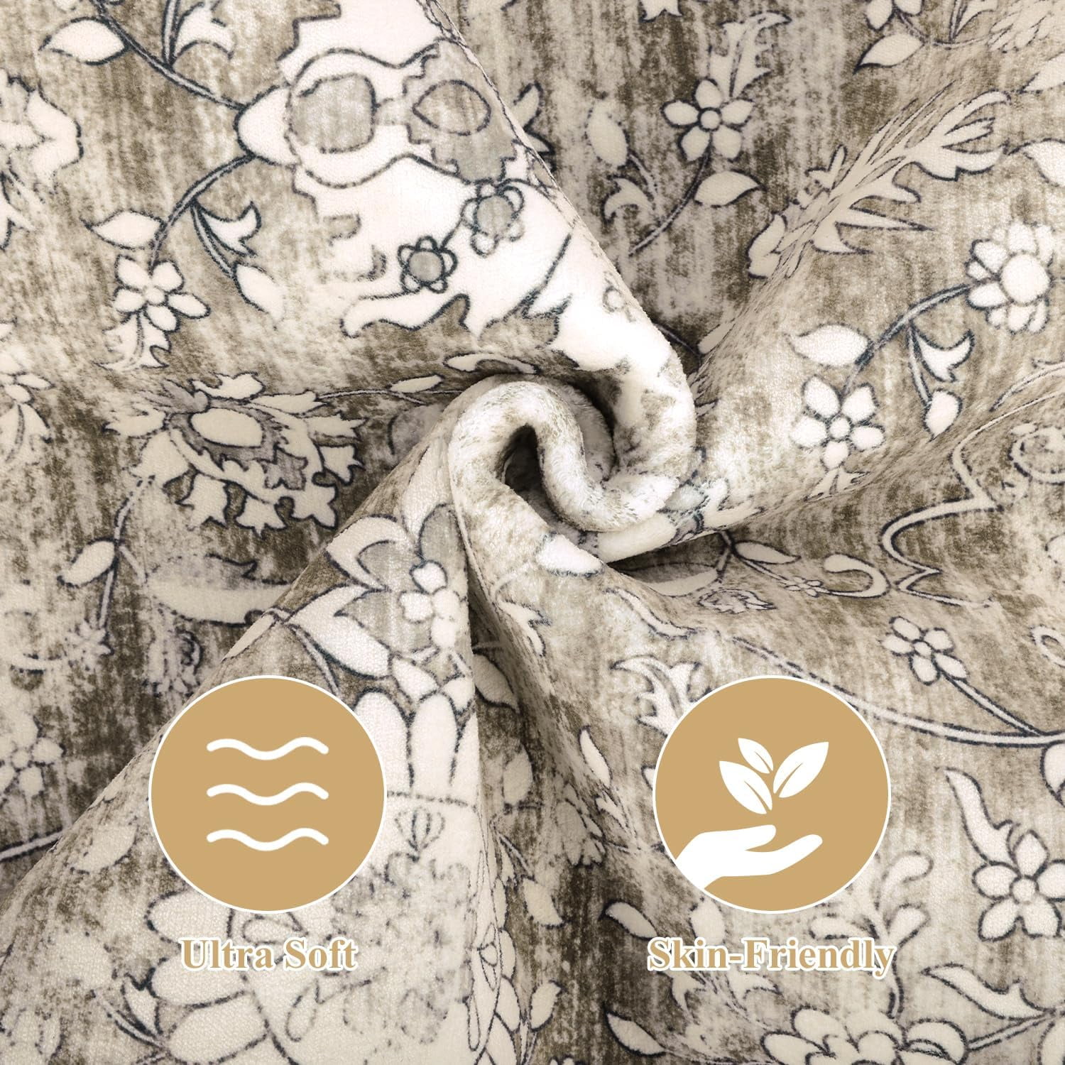 Yamaziot Area Rugs for Living Room 6x9, Washable Indoor Rug Vintage Distressed Persian Floral Boho Non Slip Accent Carpet for Bedroom Dinning Room Home Office, Neutral Beige Brown