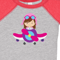 thumbnail image 4 of Inktastic Pilot Girl, Airplane, Plane, Flying, Brown Hair Girls Baby Bodysuit, 4 of 5