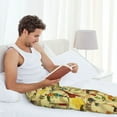thumbnail image 4 of Uemuo Ethnic African Pattern Men's Wide Leg Palazzo Lounge Pants with Pockets Light Weight Loose Comfy Casual Pajama Pants-Large, 4 of 9