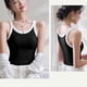 thumbnail image 5 of Blusa de poliéster para mujer, de moda, informal, de color liso, con tirantes, almohadillas para el pecho y la espalda, chalecos y tops moldeadores., 5 of 5