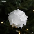 thumbnail image 1 of 1 Uds. Bola de Navidad blanca de 8cm colgante para árbol de Navidad flor bola de nieve de espuma 2024 decoración de Navidad para el hogar Año Nuevo 2025, 1 of 5