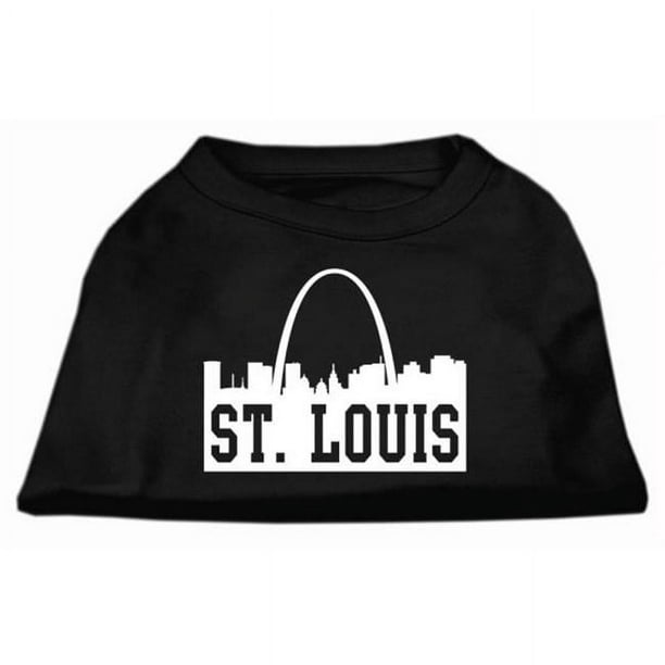 St Louis Skyline Sérigraphie Chemise Noire XXXL (20)