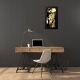 thumbnail image 4 of Carrigan, Kate 14x24 Black Modern Framed Museum Art Print Titled - Golden Reflections Triptych III, 4 of 5
