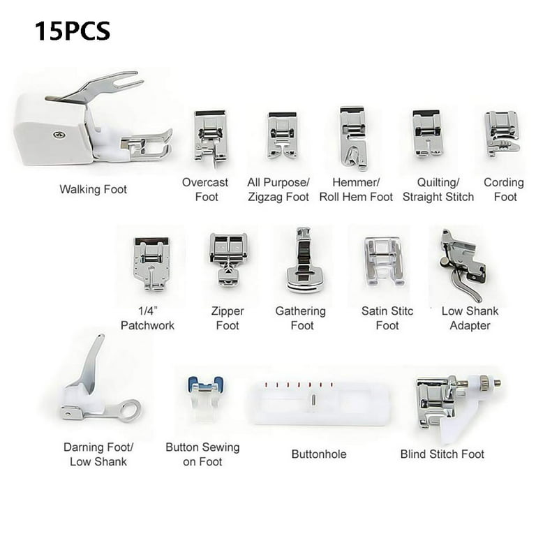  Professional Sewing Machine Presser Foot Set Universal Vintage  Sewing Machine Kit Household for Brother, Babylock, Singer and Other Sewing  Machine
