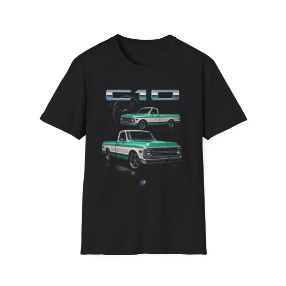 Reprint Rare 1969 Chevy C10 Green Pickup Truck Shirt Classic C10 T-Shirt Slammed Vintage Tee