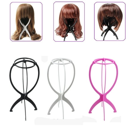 ESYNIC Folding Stable Durable Wig Hair Hat Cap Holder Stand Holder Display Tool (Best Weaving Cap For U Part Wig)