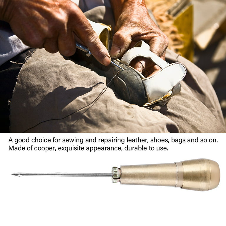 2 Pcs Plastic Handle Awl Crochet Hook Stitcher Sewing Bags Shoe Repair Tool  DIY