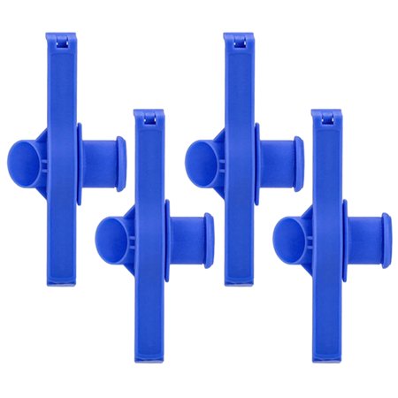 

Bluelans 4Pcs Non-slip Dustproof Vacuum Seal Clips with Cap Food Preservation Seal Pour Snack Storage Bag Clips Kitchen Gadgets