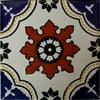 4.2x4.2 Calabria Talavera Mexican Tile, Set of 9 pcs