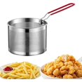 thumbnail image 4 of ZOUSSIQI Friteuse en Acier Inoxydable Panier de Cuisine Multifonction avec Poignée pour Frites Spaghetti Service, 16cm CA919-30219, 4 of 7