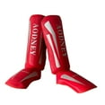 thumbnail image 2 of Almencla Kickboxing Shin Guards Shin Protection Gear Training Gear Leg Instep Protection Pads Leg Guards for Kicking Karate Red S, 2 of 7