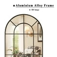 thumbnail image 2 of BEAUTYPEAK 65"x 23" Arched Full Length Windowpane Mirror Wall-Decor Mirror,Black, 2 of 8