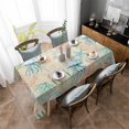 thumbnail image 4 of Teal Red Coastal Rectangle Tablecloth, Jellyfish Nautical Beach Coral Starfish Waterproof & StainResistant Tablecloth, Washable Oil-proof Table Cover for Dining/Party/Wedding/Camping/Buffet 52x70 In, 4 of 9