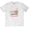 thumbnail image 1 of Woodstock - Camiseta Peace - Love - Music de Algodón para Adultos Unisex (Blanco), 1 of 2