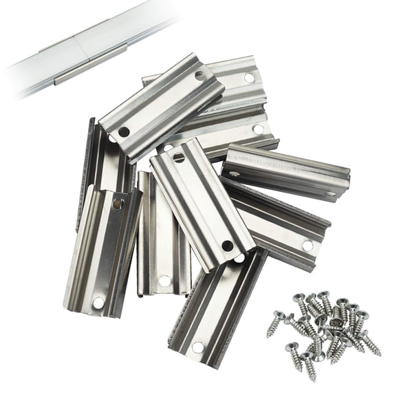 Muzata Paquete de 10 conectores de extensión para canal LED de aluminio en forma de U U1SW U101 U107 U108 Los canales de aluminio se pueden conectar sin problemas como proyectos de iluminación más lar