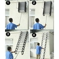 thumbnail image 5 of EQCOTWEA Wall Mounted Folding Ladder Attic Loft Extension Ladder Al-Magnesium Black Vertical Height of 11.5Ft, 5 of 6