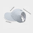 thumbnail image 3 of UTSJKR Women's High Ponytail UPF 50 Baseball Cap, Quick Dry Adjustable Breathable Sun Hat Cycling Outdoor Gray, 3 of 5