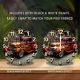 thumbnail image 2 of Classic Car Garage Wall Clock Hot Rod Decor 10-Inch Silent Wooden Wall Clock, Battery Operated (AA Batteries Not Included), Artistic Home Decor, 2 of 7