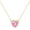 B-pink heart, variant on Red Heart Necklace for Women Dainty Cubic Zirconia Love Heart Gold Pendant Necklace Daily Heart Jewelry