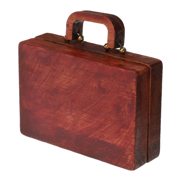 Milisten Wooden Stone Collection Suitcase with Compartments for Display and Storage Use