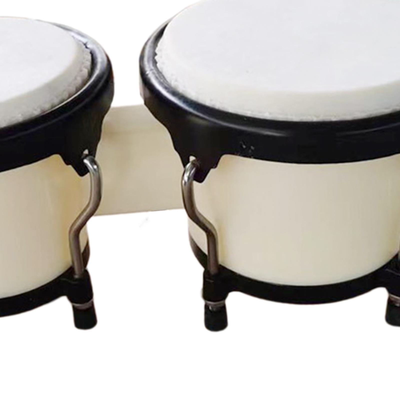 LeeQinersw African Drum Drum, Music Instruments, Bongo Drum Set for Birthday Gifts,Children White
