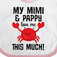 thumbnail image 4 of Inktastic Mimi and Pappy Love Me Boys or Girls Baby Bib, 4 of 4