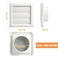 thumbnail image 2 of Deago Louvered Dryer Vent Cover 4 inch for Outdoor/Indoor Fit Diameter 4" Vent Duct Opening - with Built-in Pest Guard Screen and Screws, 2 of 7