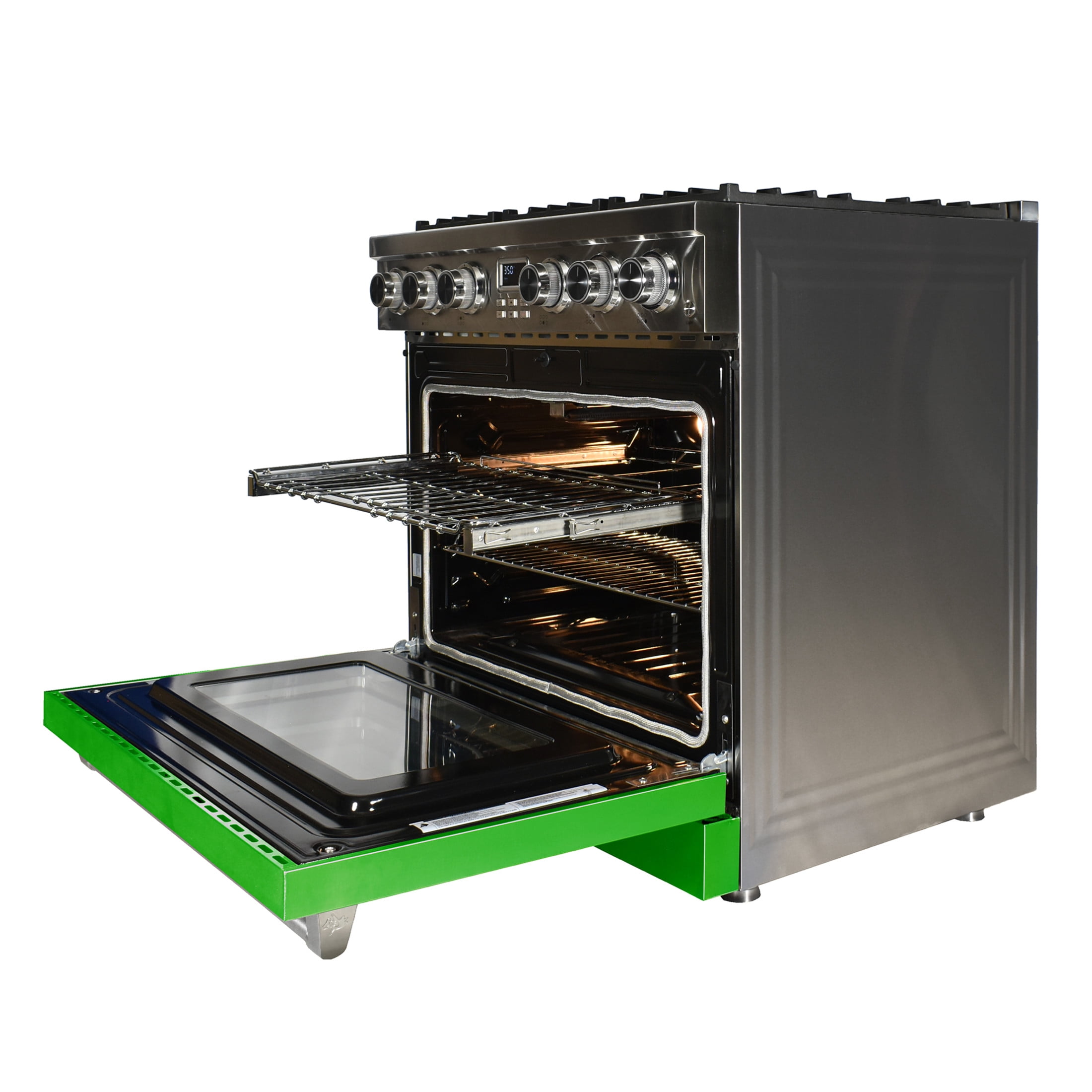 36" Gas Range + Green Door