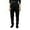 Black, variant on Adult Footie Pajamas Men Cozy Sweatpants Women Footing Sleepwear Athletic Pants with Pockets Winter Pjs