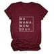 thumbnail image 3 of Camiseta holgada de manga corta con estampado de letras MA Mama Mom Bruh: estampado de letras moderno, cómoda y casual., 3 of 3