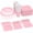 Pink, variant on Exquisite 700 Pcs Gold Dinnerware Party Pack Gold Paper Plate Cup Combo