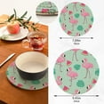 thumbnail image 3 of SKYSONIC Tropical Leaves Pot Holders Trivets, 2 Pcs Heat Resistant Trivets,Pink Flamingos Watermelon Cotton Thread Weave Mats for Hot Pads Pans Pot Bowl Teapot for Kitchen Decor, 3 of 7