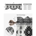 thumbnail image 5 of Tie Up Valance Curtain for Kitchen, Black Aztec Bohemian Geometric on Retro Rod Pocket Short Curtains Adjustable Tie-Up Shade Valances, Abstract Ethnic Window Treatment for Bathroom Living Room Bedroom, 5 of 7