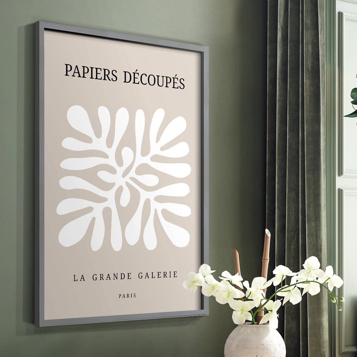 Matisse CCCLXXXVII in Gray Solid Wood 16 x 20 Framed Print