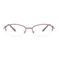 thumbnail image 3 of Women Purple Half Rimless Reading Glasses 4.00 Metal Presbyopic Glasses Anti-blue Light Readers 4.00 Strength, 3 of 5