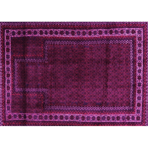Ahgly Company Indoor Rectangle Persian Pink Traditional Area Rugs, 7' x 9'