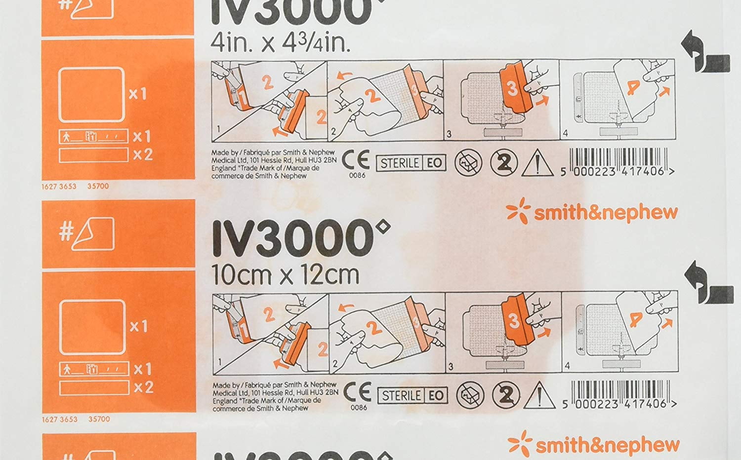 Smith & Nephew 66024008 IV3000 1 Hand Moisture Responsive Catheter