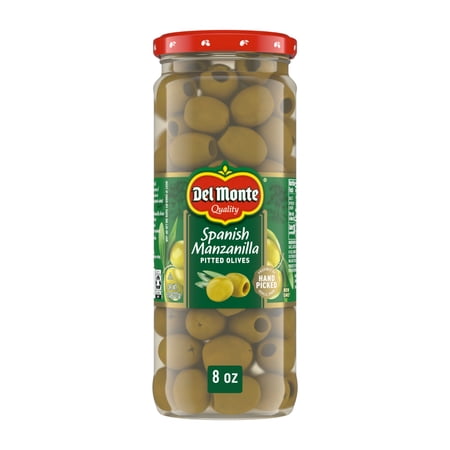 Del Monte® Spanish Manzanilla Pitted Olives  8 oz. Jar