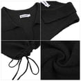 thumbnail image 4 of Womens V Neck Tank Tops Summer Ruched Sleeveless Ribbed Casual Crop Knit Shirts Tops, 4 of 6
